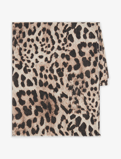 Foulard irisé imprimé léopard - Beige - 2