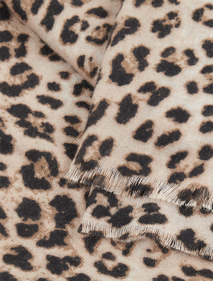 Foulard imprimé léopard - Beige - 3