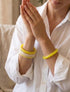Ensemble de 4 joncs en résine colorée - Jaune - 1