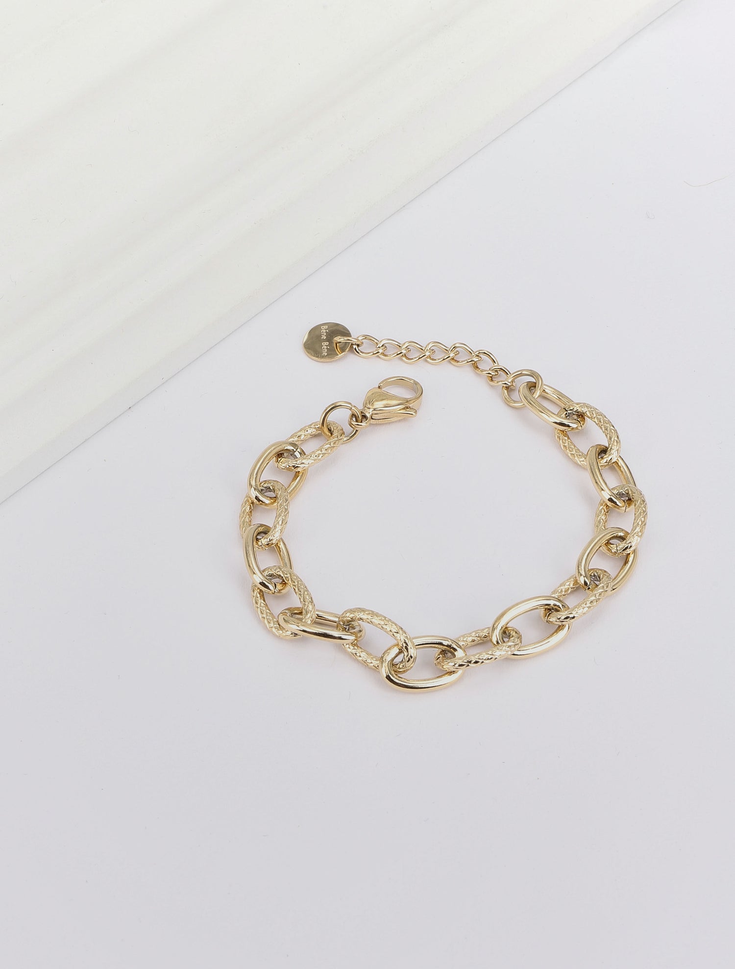 Bracelet en maille gravée - Or - 3