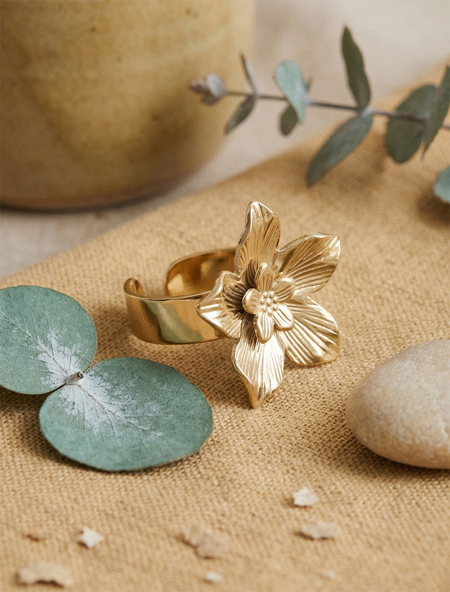 Bague style fleur de cerisier - Or - 1