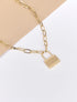 Collier en maille à détail cadenas - Or - 4