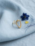 Bague ajustable motif oval ajouré - Or - 1