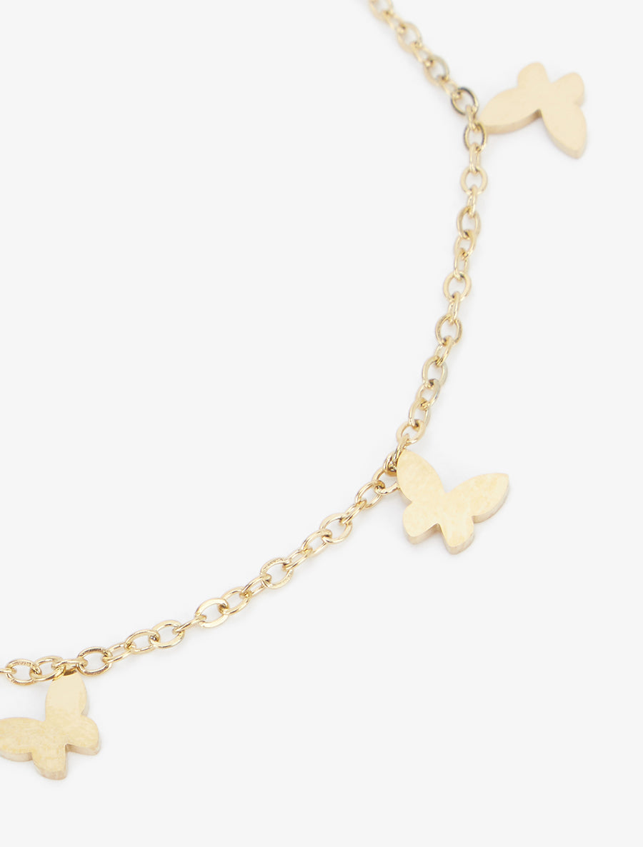 Bracelet à charms papillons - Or - 3