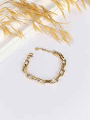 Bracelet en maille forçat épaisse - Or - 3