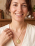 Collier à pendentif soleil - Or - 1