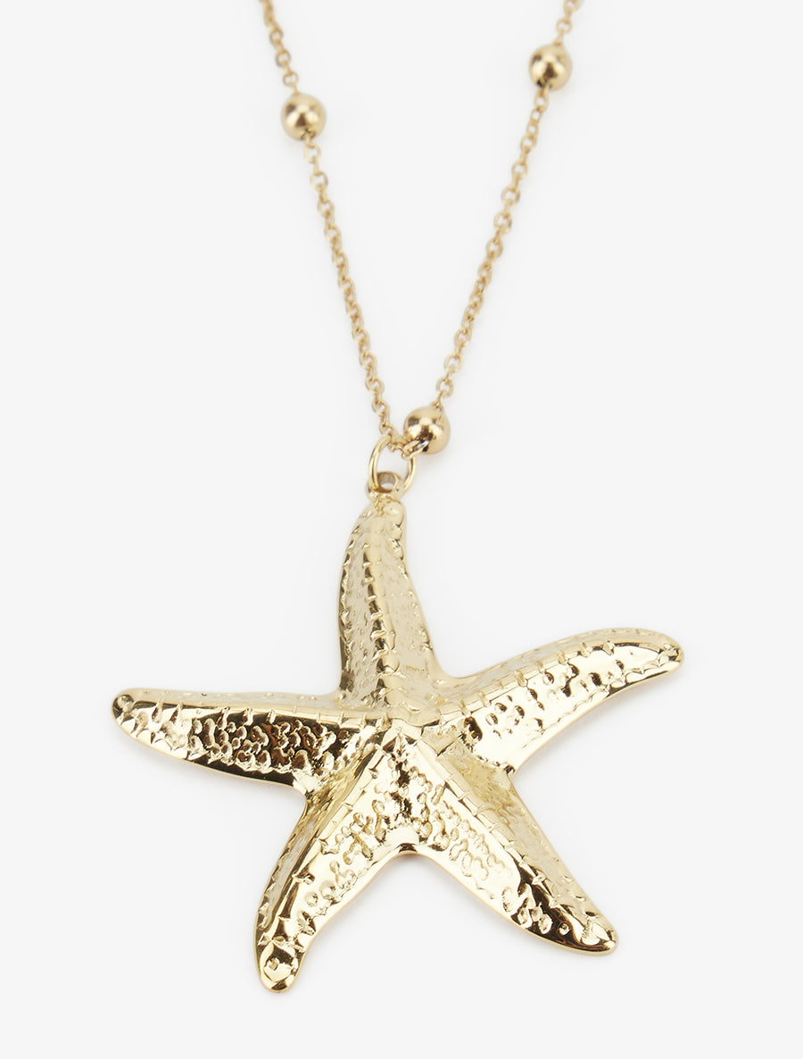Collier motif étoile de mer - Or - 3