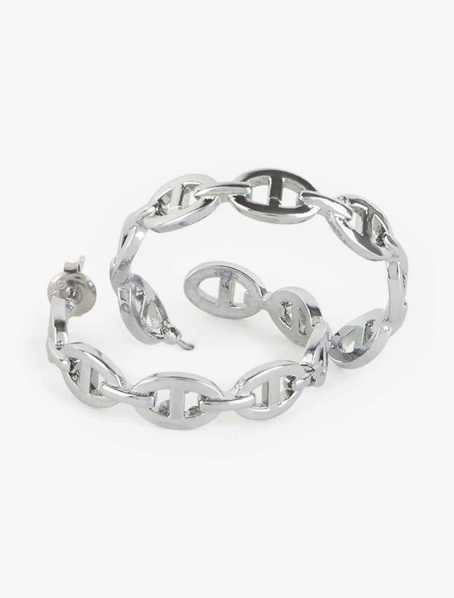 Créoles style maille marin - Argent - 3