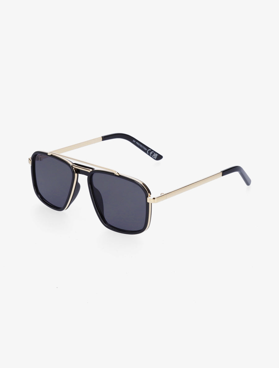 Lunettes de soleil style aviateur - Or - 1