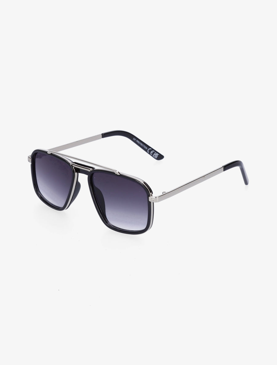 Lunettes de soleil style aviateur - Argent - 1