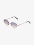 Lunettes ovales à monture torsadée - Marron - 1
