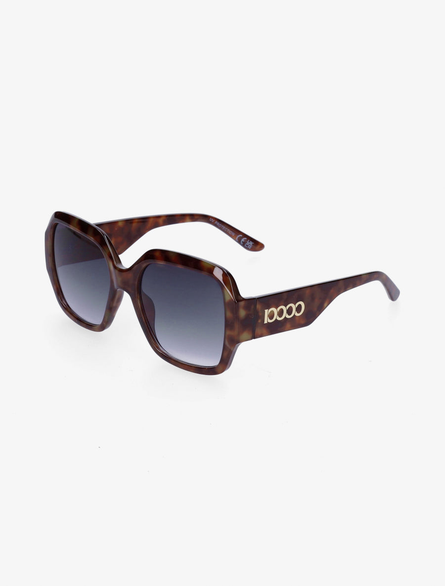 Lunettes de soleil carrées oversize - Marron foncé - 1