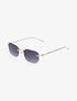 Lunettes de soleil rectangulaires sans monture - Noir - 1
