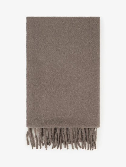 Echarpe uni à franges - Taupe - 2