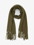 Echarpe uni à franges - Kaki - 1