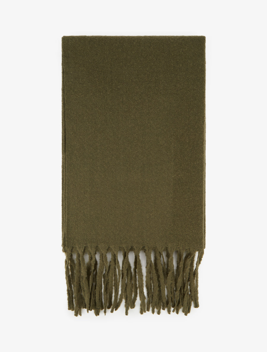 Echarpe uni à franges - Kaki - 2