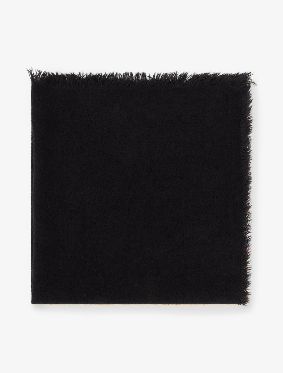 Foulard uni à bords effilochés - Noir - 2