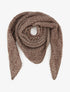 Châle triangulaire en maille bouclée - Taupe - 1