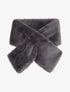 Echarpe en fausse fourrure - Gris foncé - 4