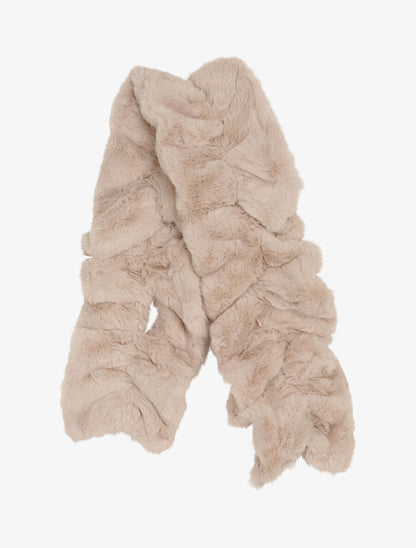 Echarpe torsadée en fausse fourrure - Beige - 2