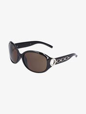 Lunettes wayfarer arrondies - Camel - 1