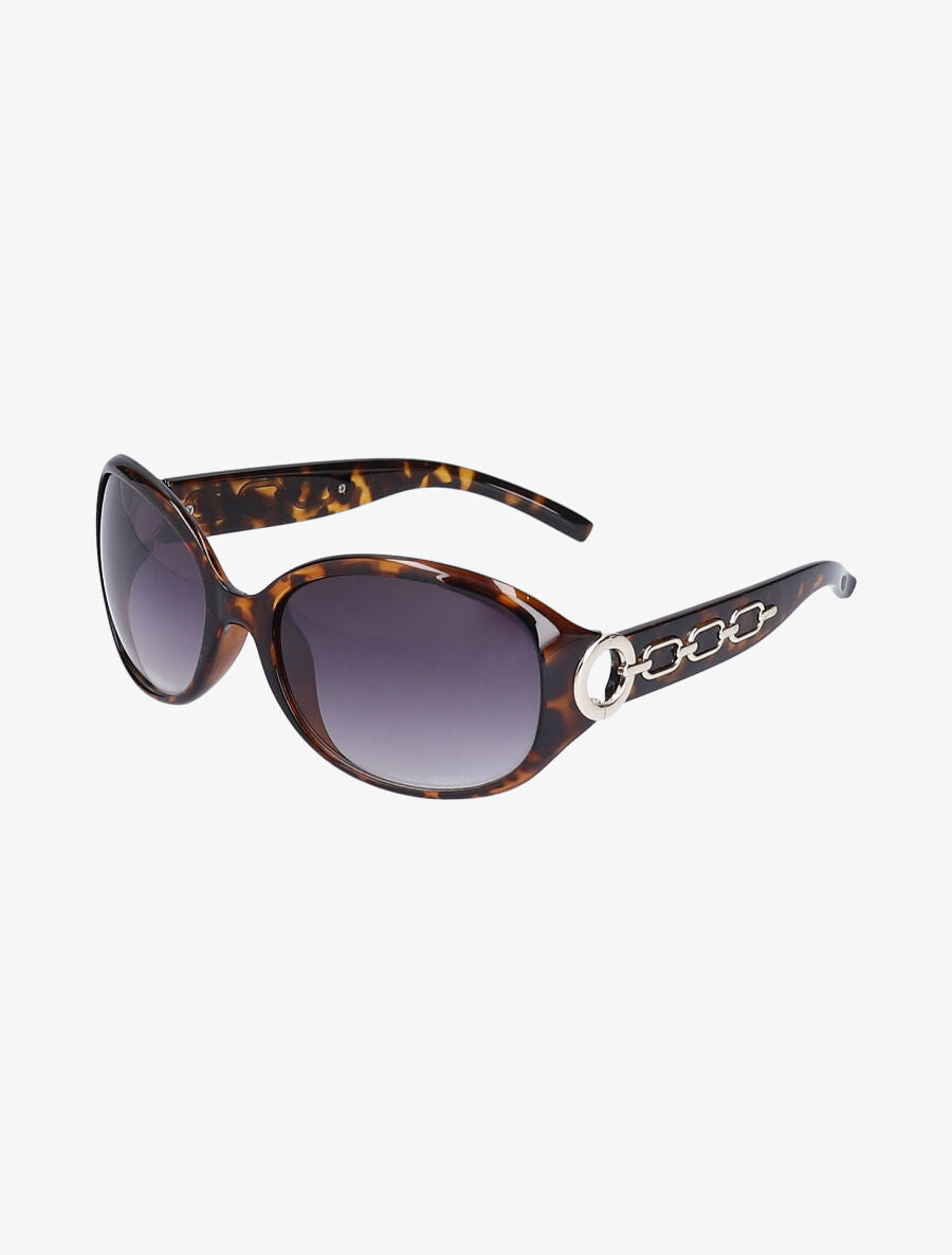 Lunettes wayfarer arrondies - Léopard - 1