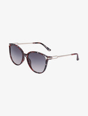 Lunettes cat eye branches métalliques - Rouge - 1