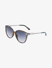Lunettes cat eye branches métalliques - Bleu - 2