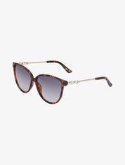 Lunettes cat eye branches à strass - Léopard - 1