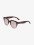 Lunettes ovales à monture détail doré - Rose - 1