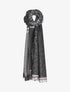 Foulard à imprimé végétal et cachemire - Gris foncé - 3