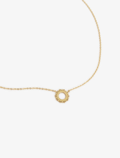 Collier à pendentif fleur - Or - 2