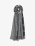 Foulard à imprimé mosaique stylisée - Gris foncé - 1
