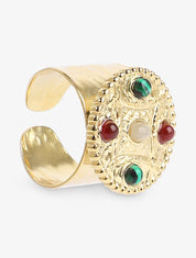 Bague large et pierres - Or - 1