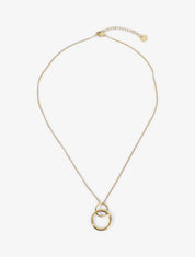 Collier à pendentif doubles cercles - Or - 1