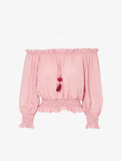 Crop top bouffant - rose - 1