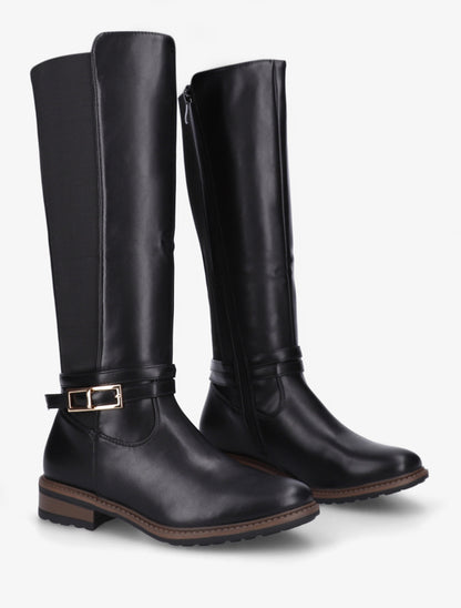 Bottes unies élastiquées - Noir - 4
