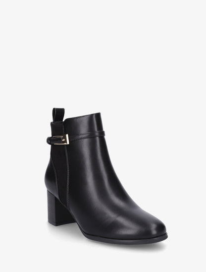 Bottines bimatière avec sangles - Noir - 2