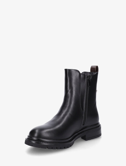 Chelsea boots à contrefort stylisé - Noir/marron - 3