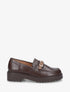 Mocassins à semelle crantée et boucle métallique - Marron - 1