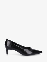 Escarpins en simili et bouts pointus - Noir - 1