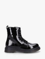 Bottines vernies à lacets - Noir - 1