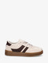 Sneakers en suédine à bandes contrastantes - Beige - 1