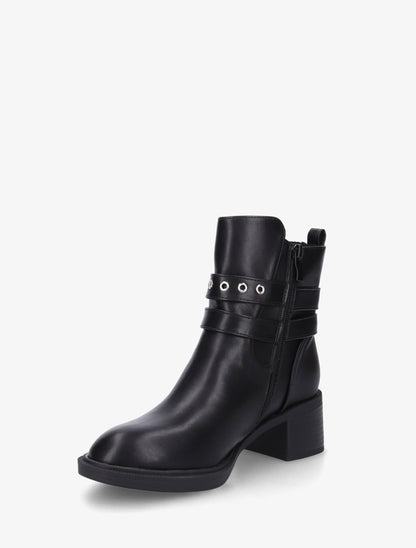 Bottines élastiquées à double sangles - Noir - 3