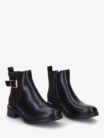 Bottines élastiquées à contrefort irisé - Noir - 4