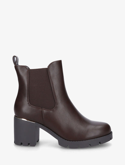 Bottines à cheville élastiquée - Marron - 1