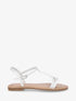 Nu-pieds en simili bride en T - Blanc - 5