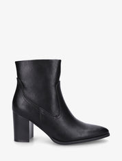 Bottines à talon en simili bouts pointus - Noir - 1