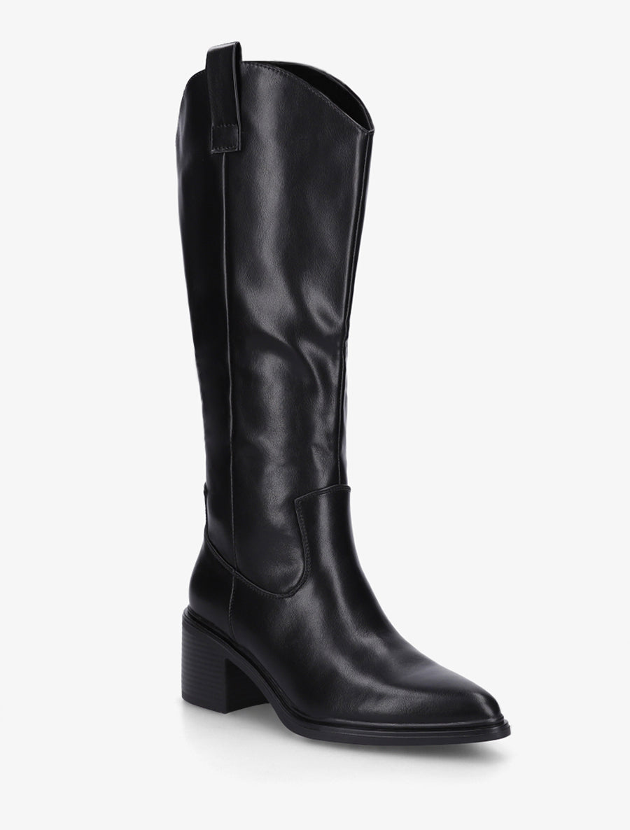 Bottes en simili à bouts pointus - Noir - 2