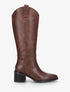 Bottes en simili à bouts pointus - Marron - 1